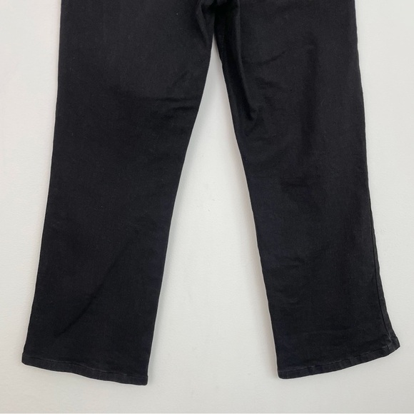 Zara Black High Rise Cropped Wide Leg Jeans Size 4 - Picture 10 of 11
